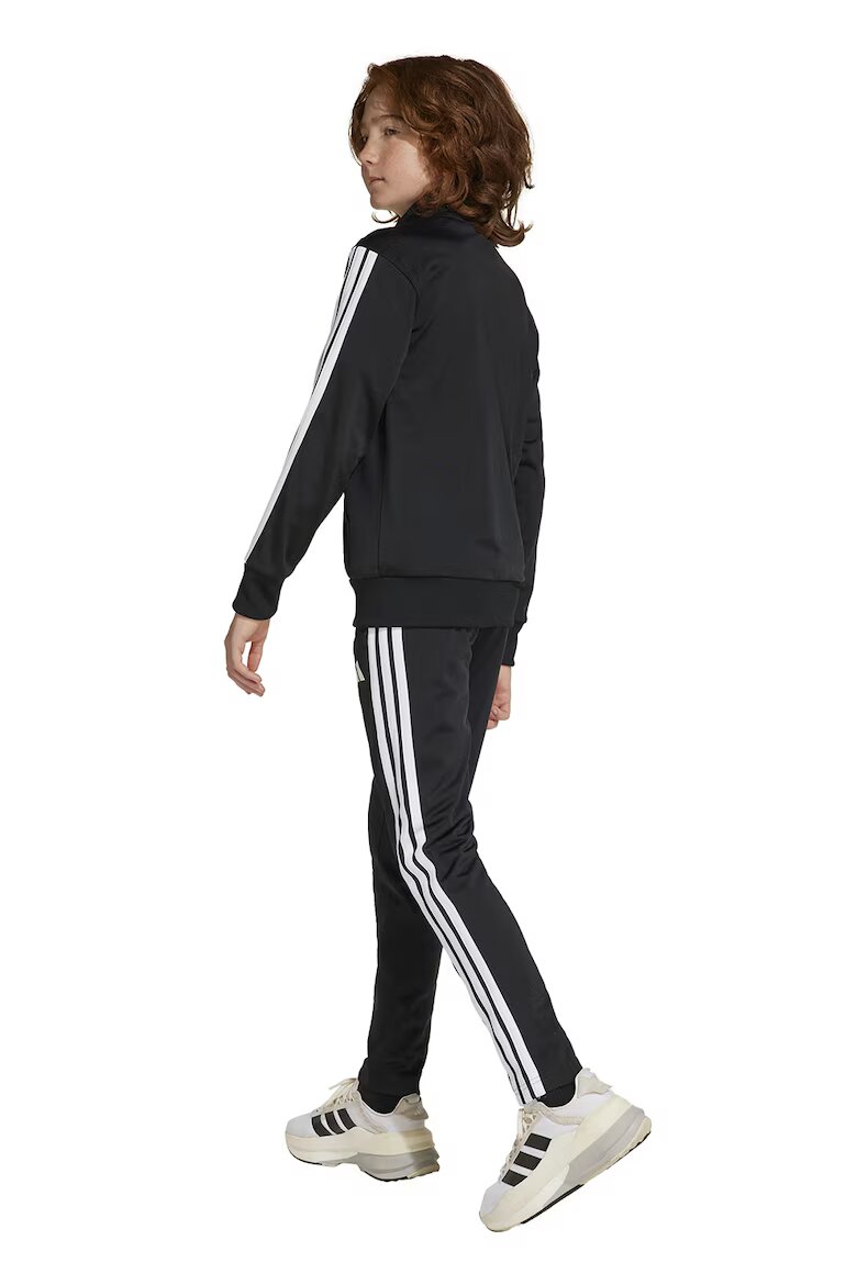 adidas Sportswear Спортен екип Tiberio с цип и лого Черен/Сив