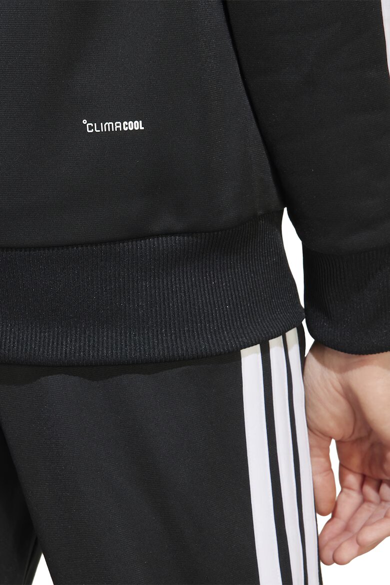 adidas Sportswear Спортен екип Tiberio с цип и лого Черен/Сив
