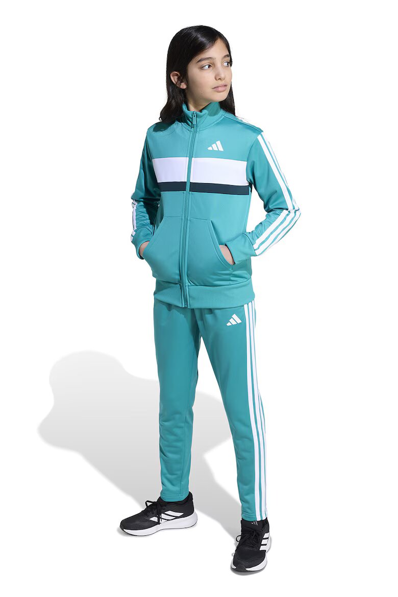 adidas Sportswear Спортен екип Tiberio с цип и лого Персийско зелено