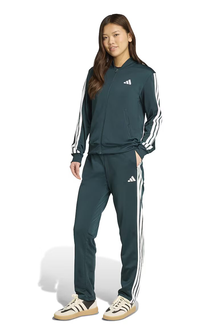 adidas Sportswear Спортен екип W ESS 3S TS с цип и лого Аква зелено