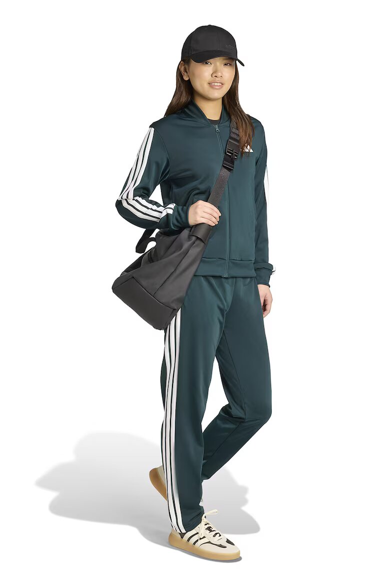 adidas Sportswear Спортен екип W ESS 3S TS с цип и лого Аква зелено