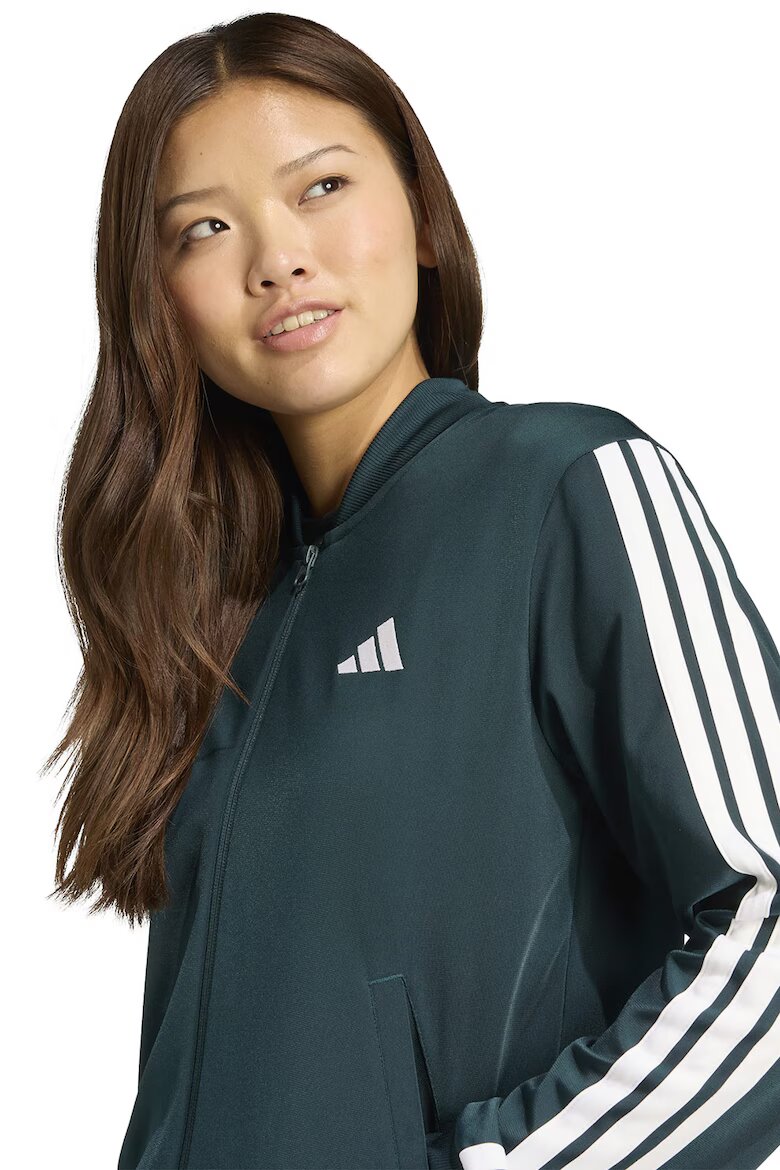 adidas Sportswear Спортен екип W ESS 3S TS с цип и лого Аква зелено