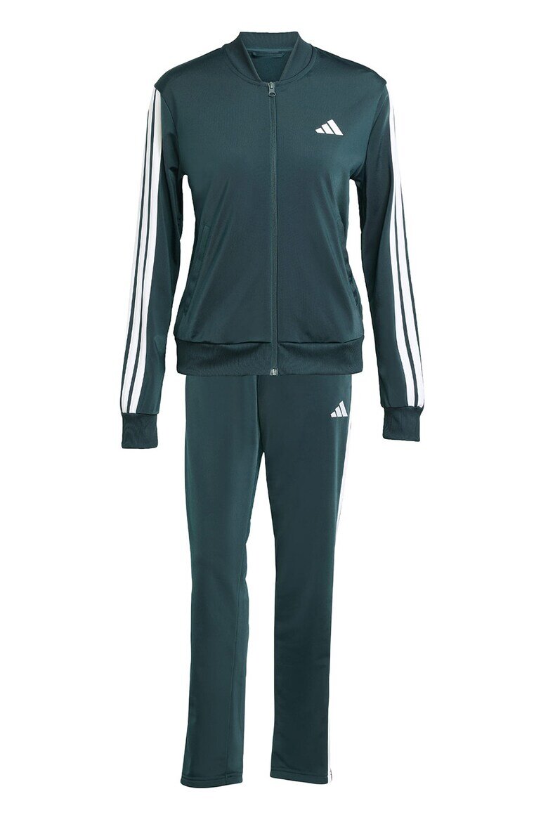 adidas Sportswear Спортен екип W ESS 3S TS с цип и лого Аква зелено