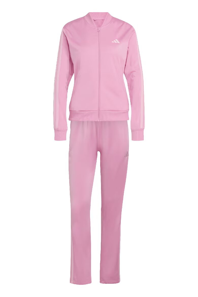 adidas Sportswear Спортен екип W ESS 3S TS с цип и лого Бледо розово