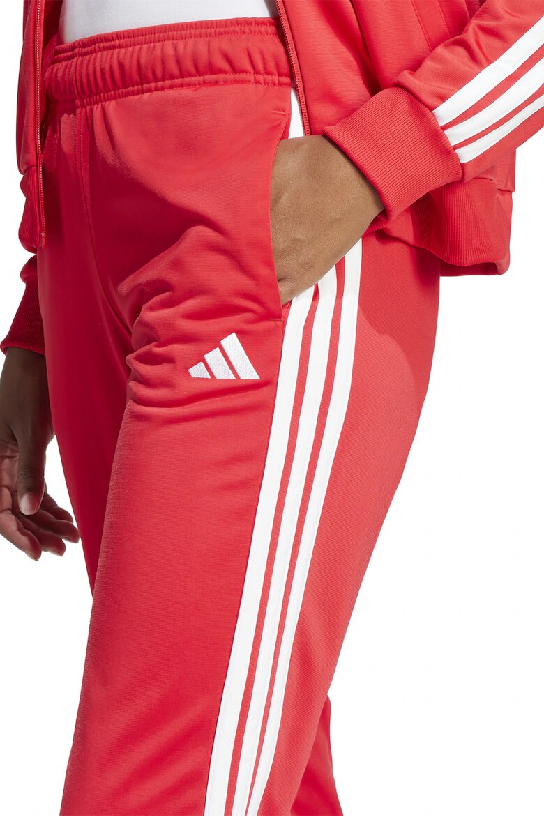 adidas Sportswear Спортен екип W ESS 3S TS с цип и лого Бял/Корал
