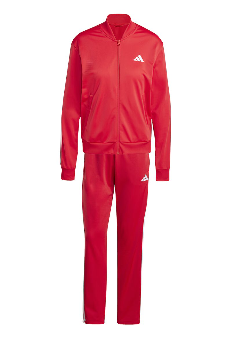 adidas Sportswear Спортен екип W ESS 3S TS с цип и лого Бял/Корал
