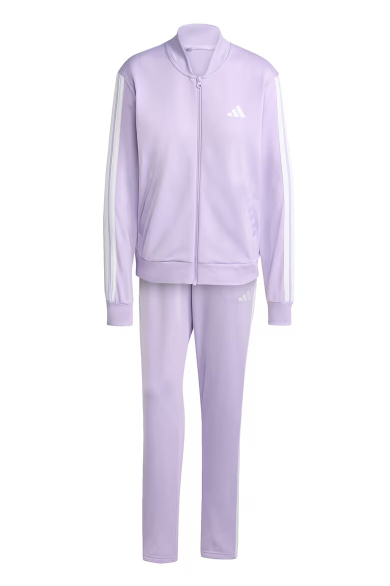 adidas Sportswear Спортен екип W ESS 3S TS с цип и лого Бял/Лилав