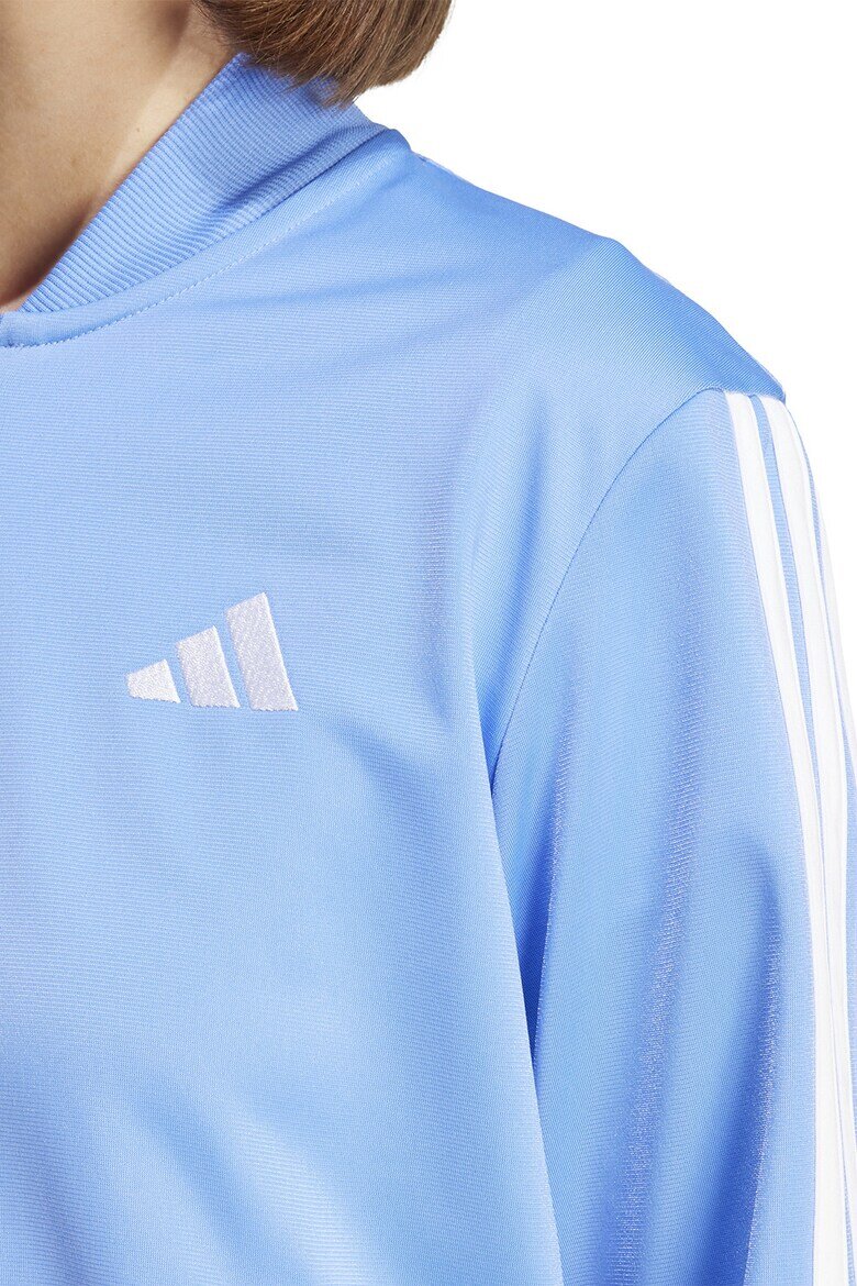 adidas Sportswear Спортен екип W ESS 3S TS с цип и лого Бял/Небесносин