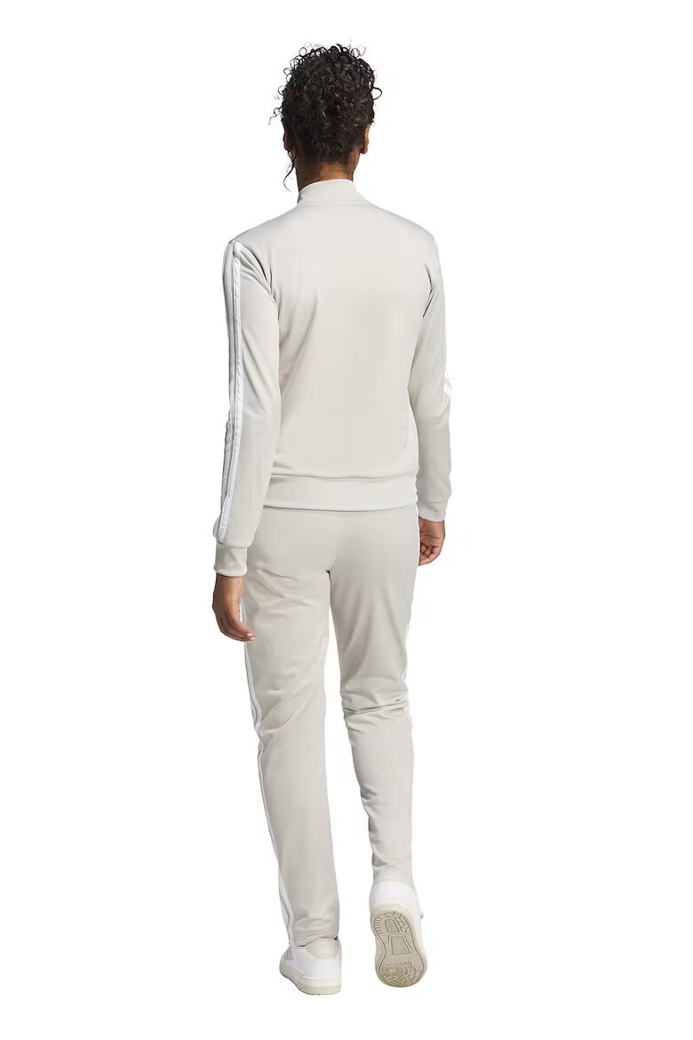 adidas Sportswear Спортен екип W ESS 3S TS с цип и лого Бял/Слонова кост