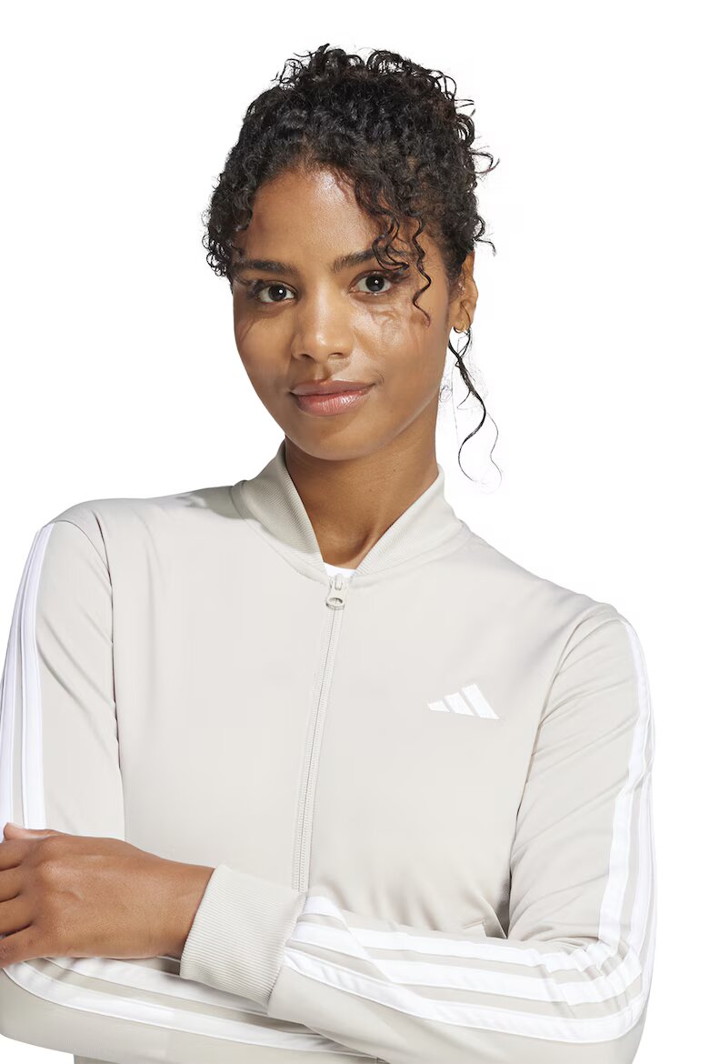 adidas Sportswear Спортен екип W ESS 3S TS с цип и лого Бял/Слонова кост