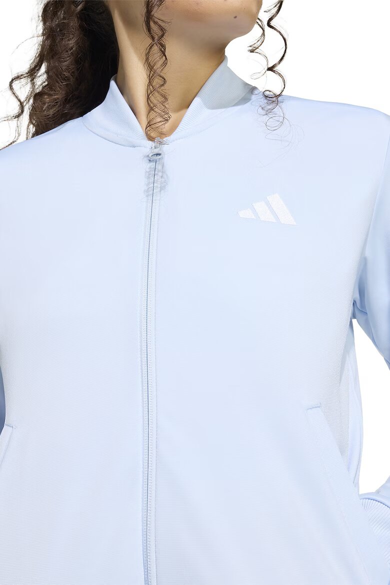 adidas Sportswear Спортен екип W ESS 3S TS с цип и лого Бял/Светлосин