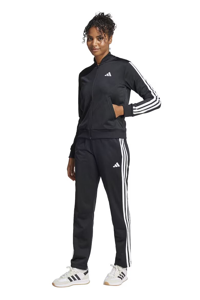 adidas Sportswear Спортен екип W ESS 3S TS с цип и лого Черен