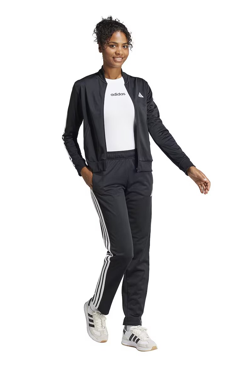 adidas Sportswear Спортен екип W ESS 3S TS с цип и лого Черен