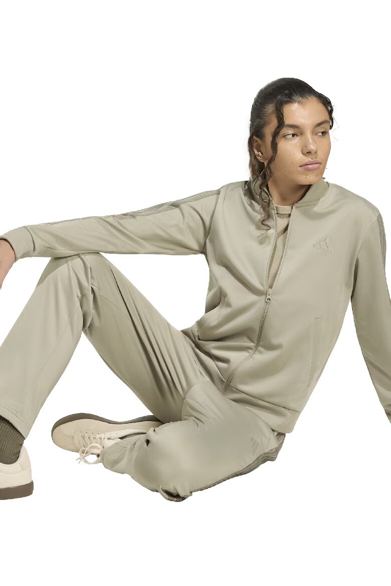 adidas Sportswear Спортен екип W ESS 3S TS с цип и лого Каки
