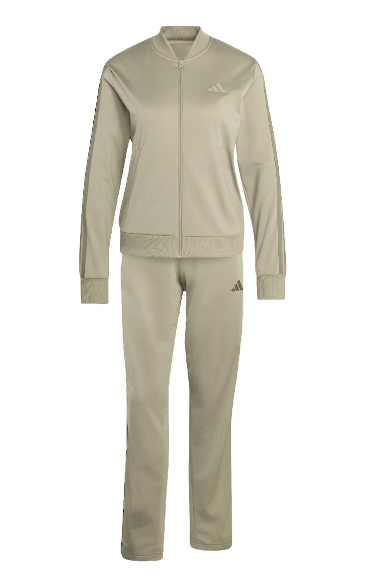 adidas Sportswear Спортен екип W ESS 3S TS с цип и лого Каки