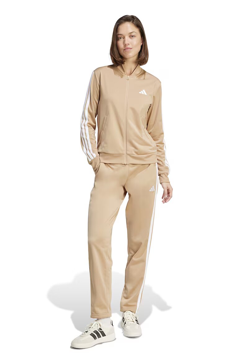 adidas Sportswear Спортен екип W ESS 3S TS с цип и лого Камел