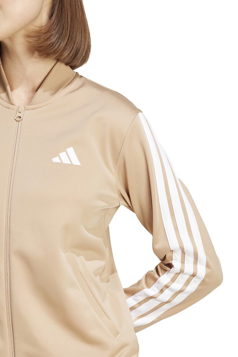 adidas Sportswear Спортен екип W ESS 3S TS с цип и лого Камел