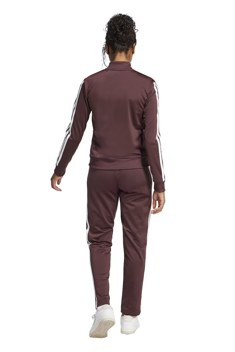 adidas Sportswear Спортен екип W ESS 3S TS с цип и лого Коняк кафяв