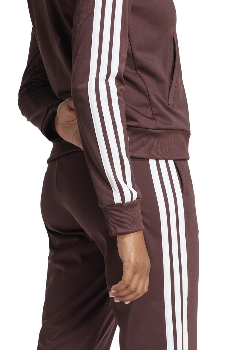adidas Sportswear Спортен екип W ESS 3S TS с цип и лого Коняк кафяв