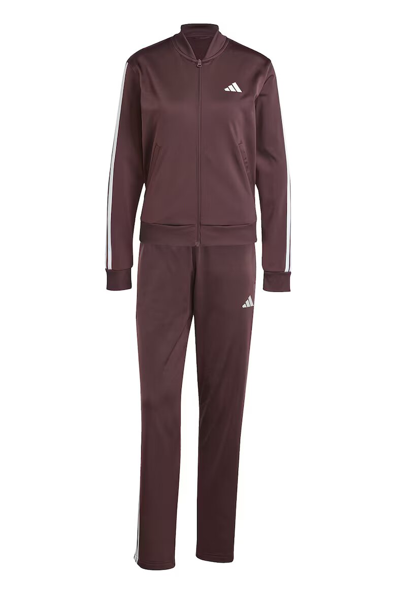 adidas Sportswear Спортен екип W ESS 3S TS с цип и лого Коняк кафяв