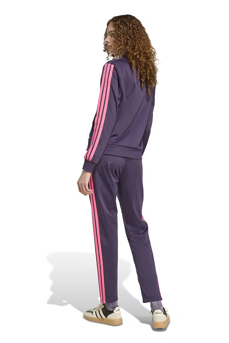 adidas Sportswear Спортен екип W ESS 3S TS с цип и лого Тъмно лилаво