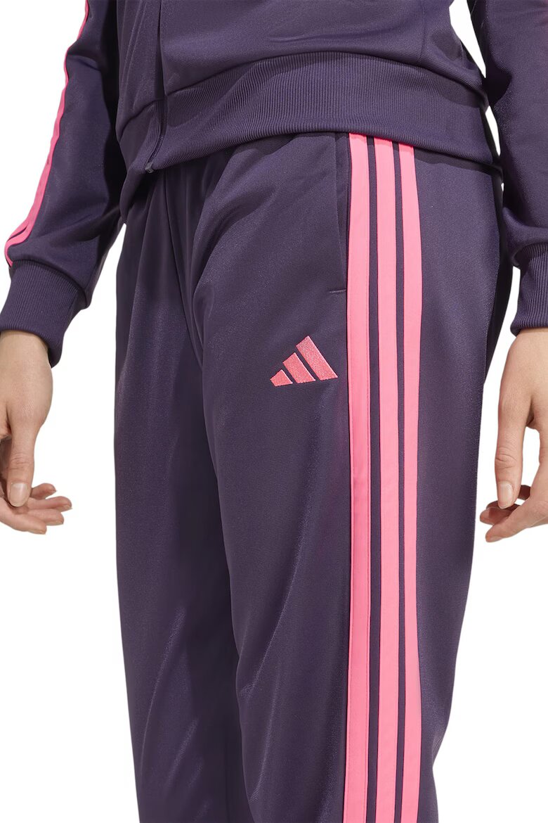 adidas Sportswear Спортен екип W ESS 3S TS с цип и лого Тъмно лилаво