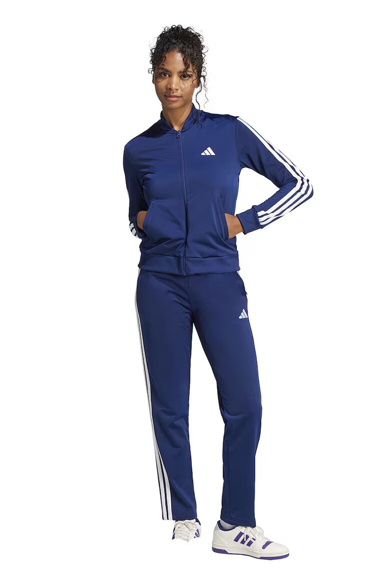 adidas Sportswear Спортен екип W ESS 3S TS с цип и лого Тъмносин