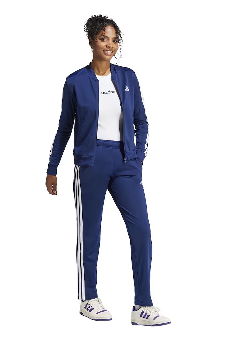 adidas Sportswear Спортен екип W ESS 3S TS с цип и лого Тъмносин