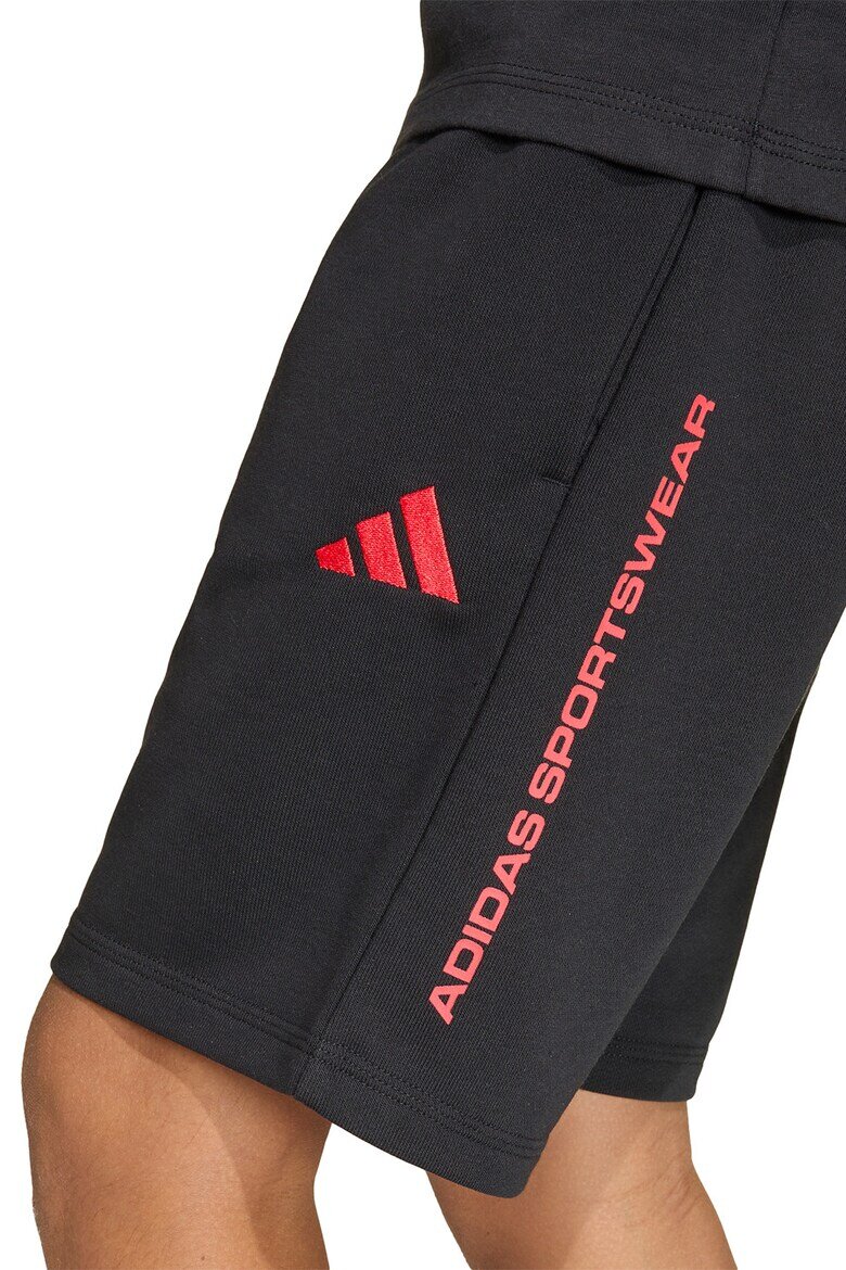 adidas Sportswear Спортен къс панталон с лого Черен