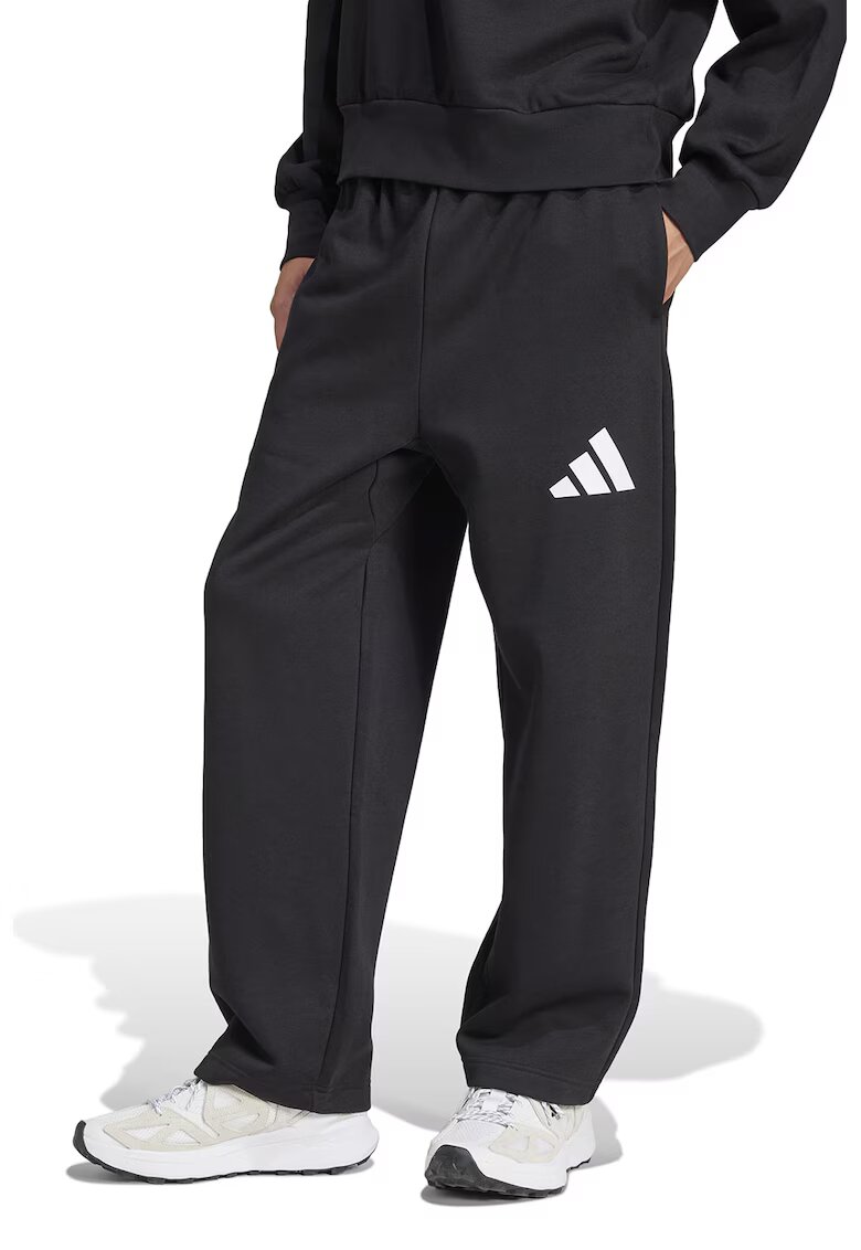 adidas Sportswear Спортен панталон Essentials с лого - Бял/Черен