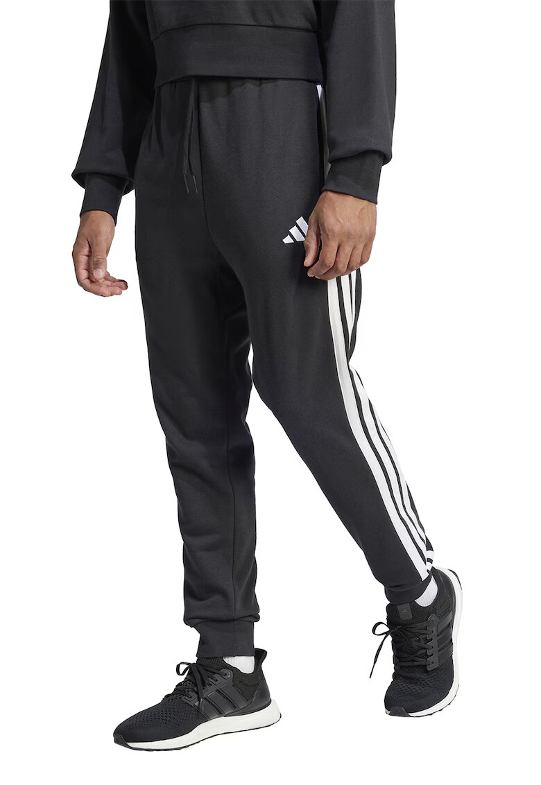 adidas Sportswear Спортен панталон с лого и връзка - Бял/Черен