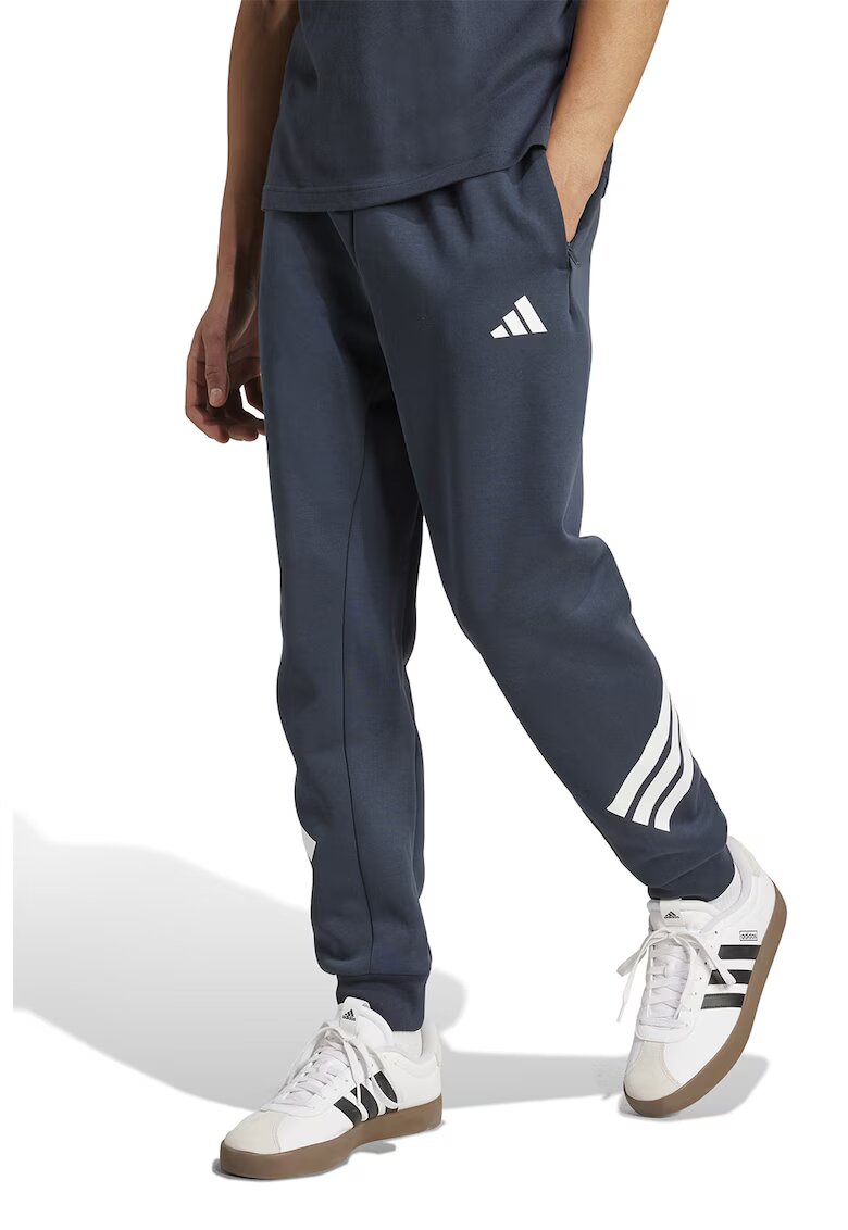 adidas Sportswear Спортен панталон с памук с лого - Бял/Тъмносин