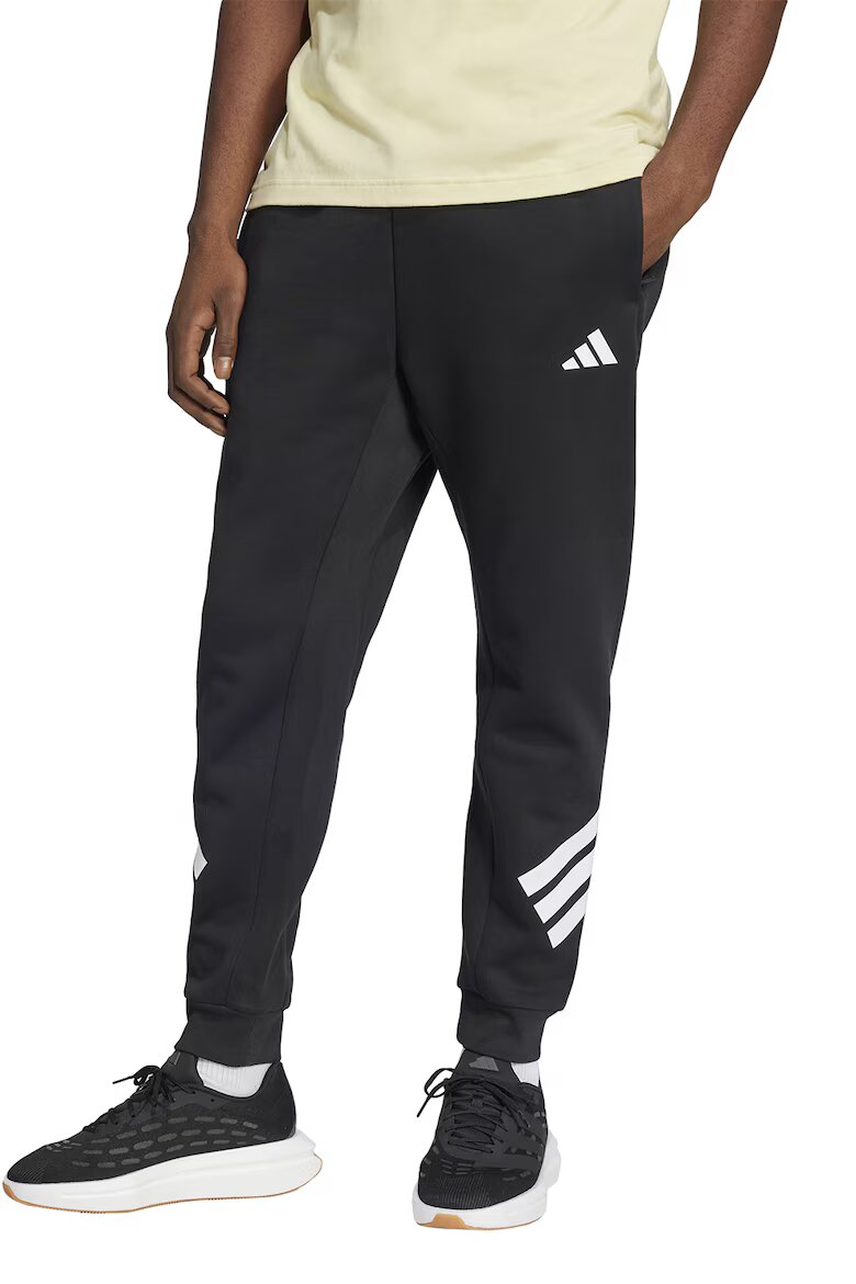 adidas Sportswear Спортен панталон с памук с лого Черен