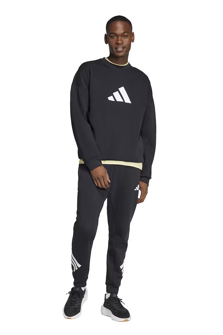 adidas Sportswear Спортен панталон с памук с лого Черен