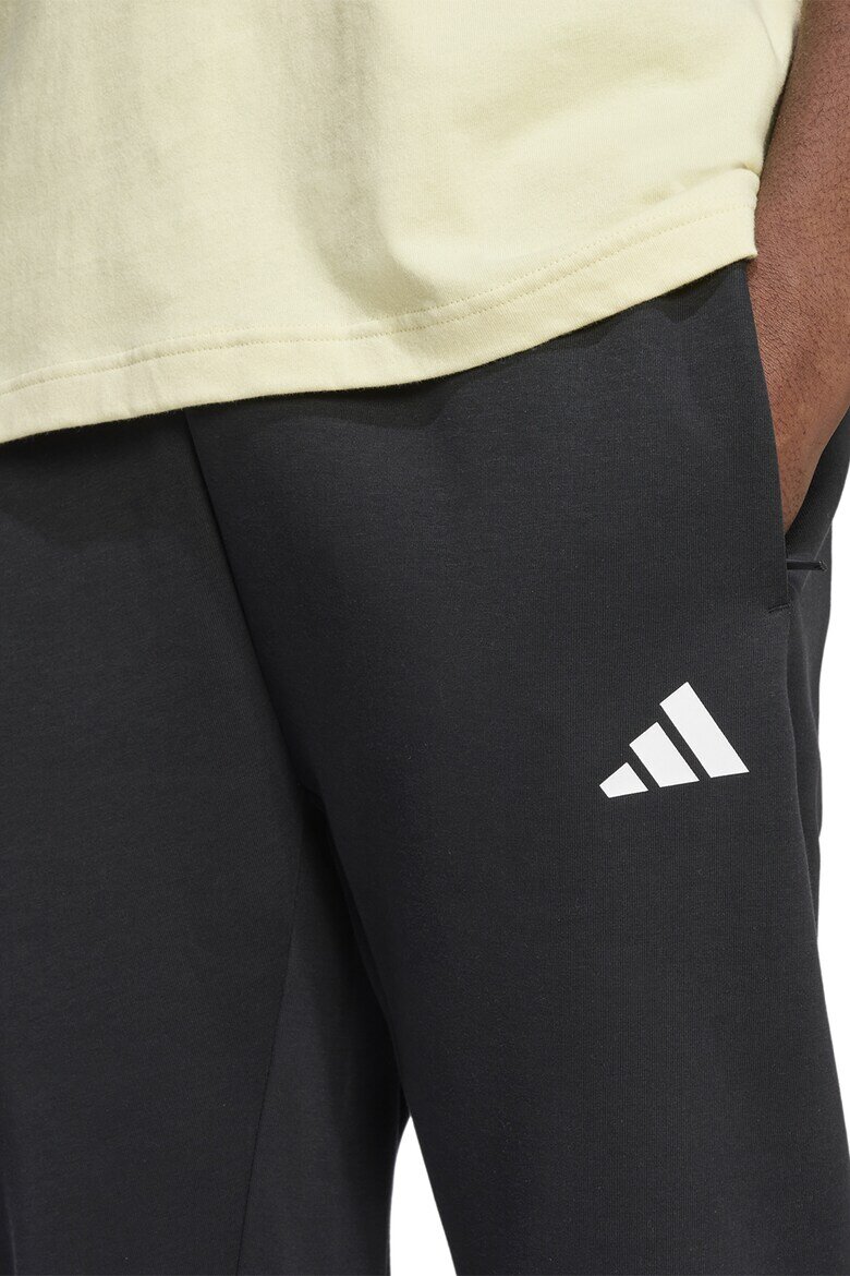 adidas Sportswear Спортен панталон с памук с лого Черен