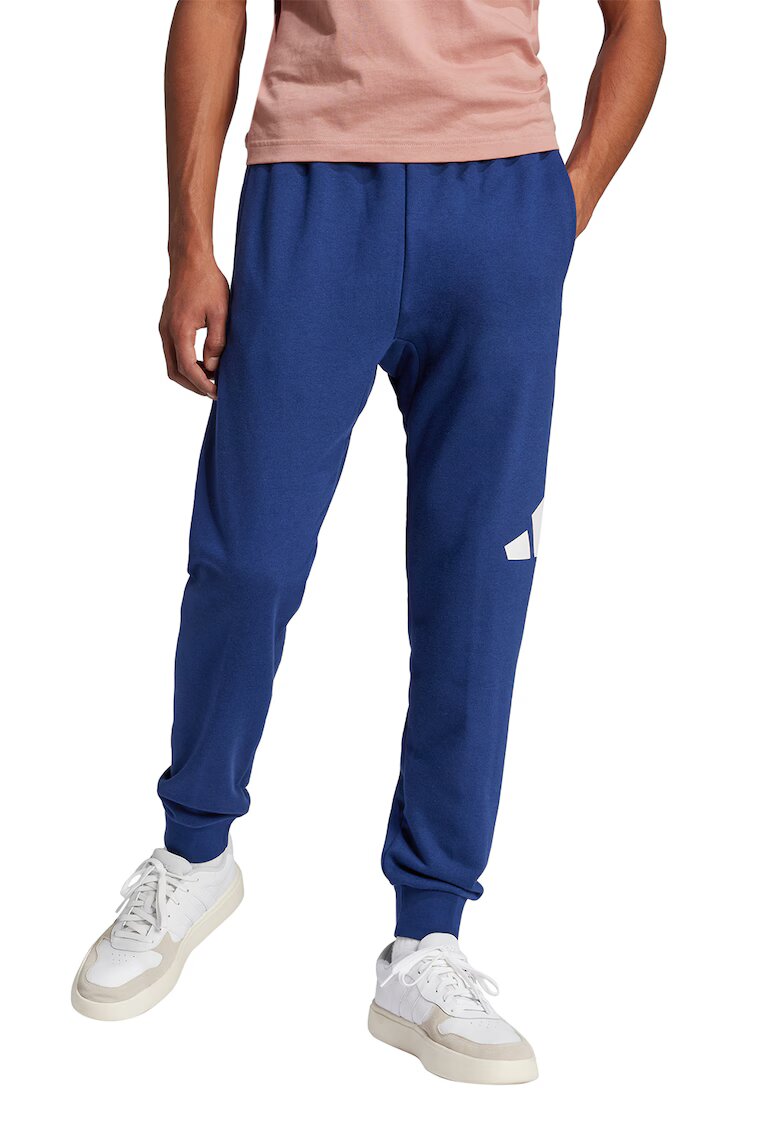 adidas Sportswear Спортен панталон с регулируема талия - Бял/Тъмносин