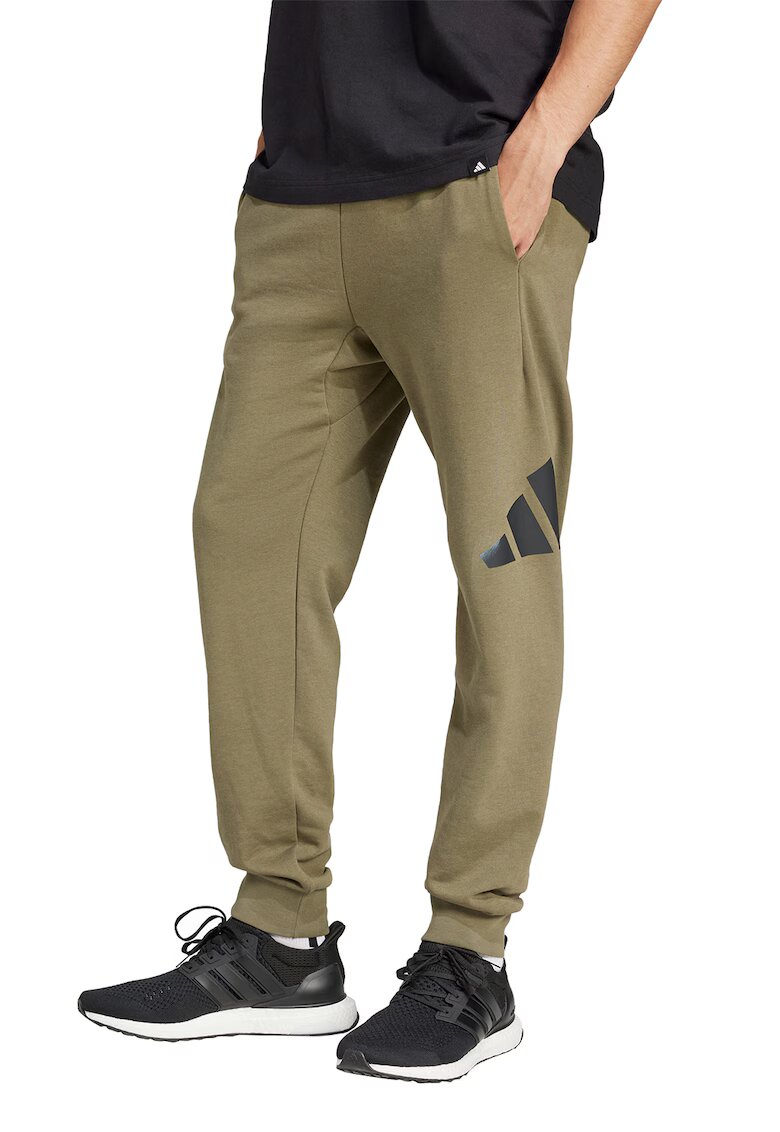 adidas Sportswear Спортен панталон с регулируема талия - Черен/Каки