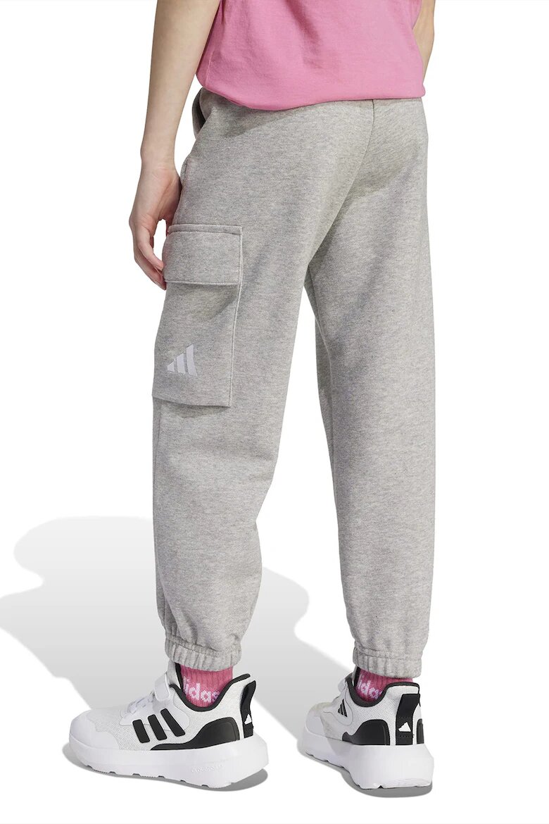 adidas Sportswear Спортен панталон с връзка и джобове Бял/Сив меланж