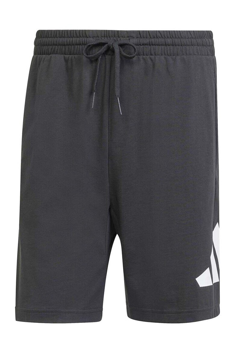 adidas Sportswear Спортни бермуди с регулируема талия Избеляло черно/Бял
