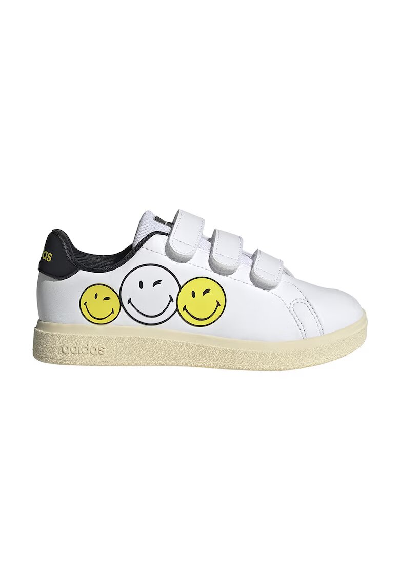 adidas Sportswear Спортни обувки Advantage Smiley с велкро - Бял/Черен
