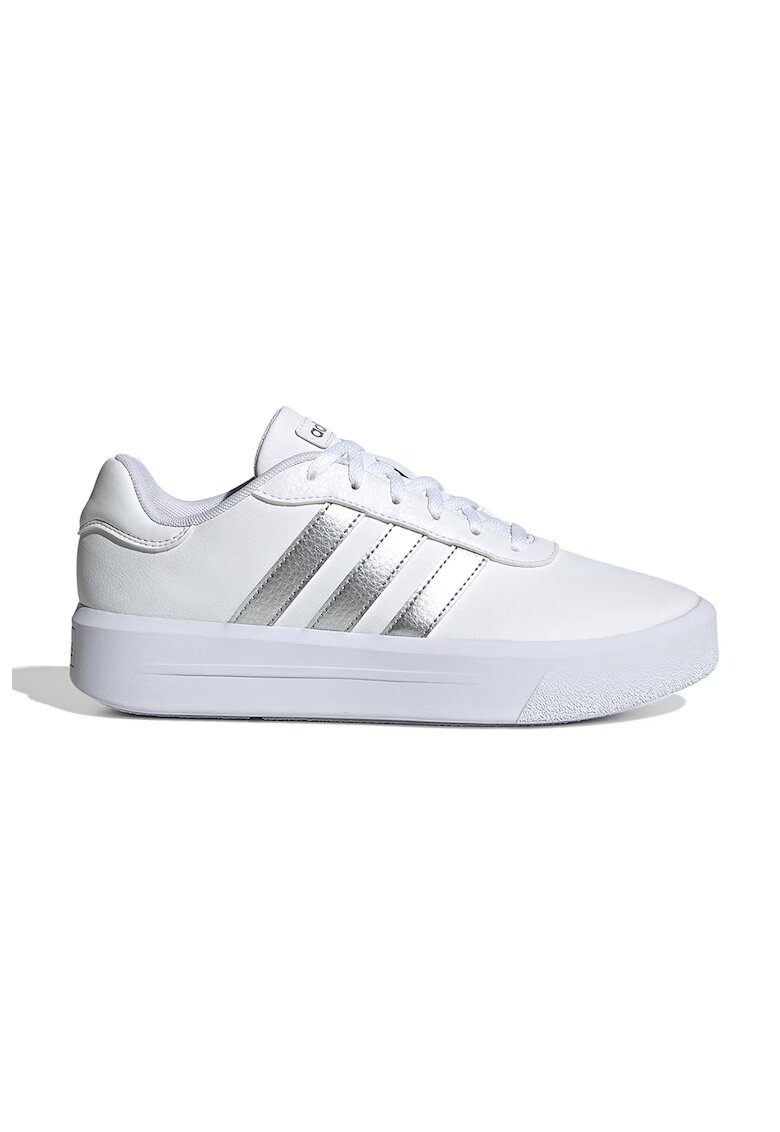 adidas Sportswear Спортни обувки Court от еко кожа с лого - Бял/Сребрист
