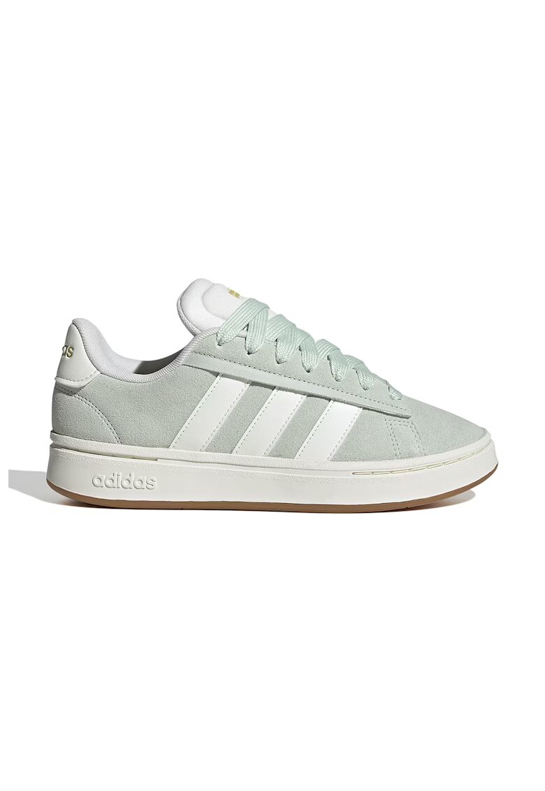 adidas Sportswear Спортни обувки Grand Court Alpha от еко велур - Бял/Бледозелен