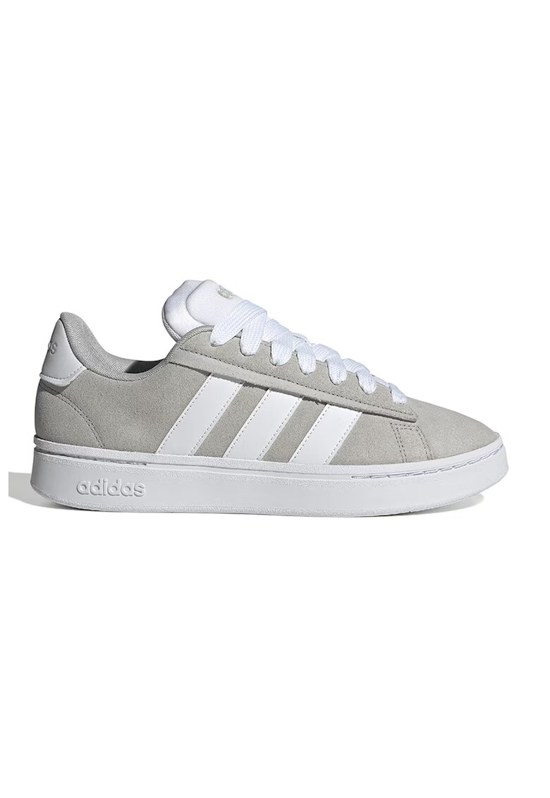 adidas Sportswear Спортни обувки Grand Court Alpha от велур - Бял/Пепеляво сиво