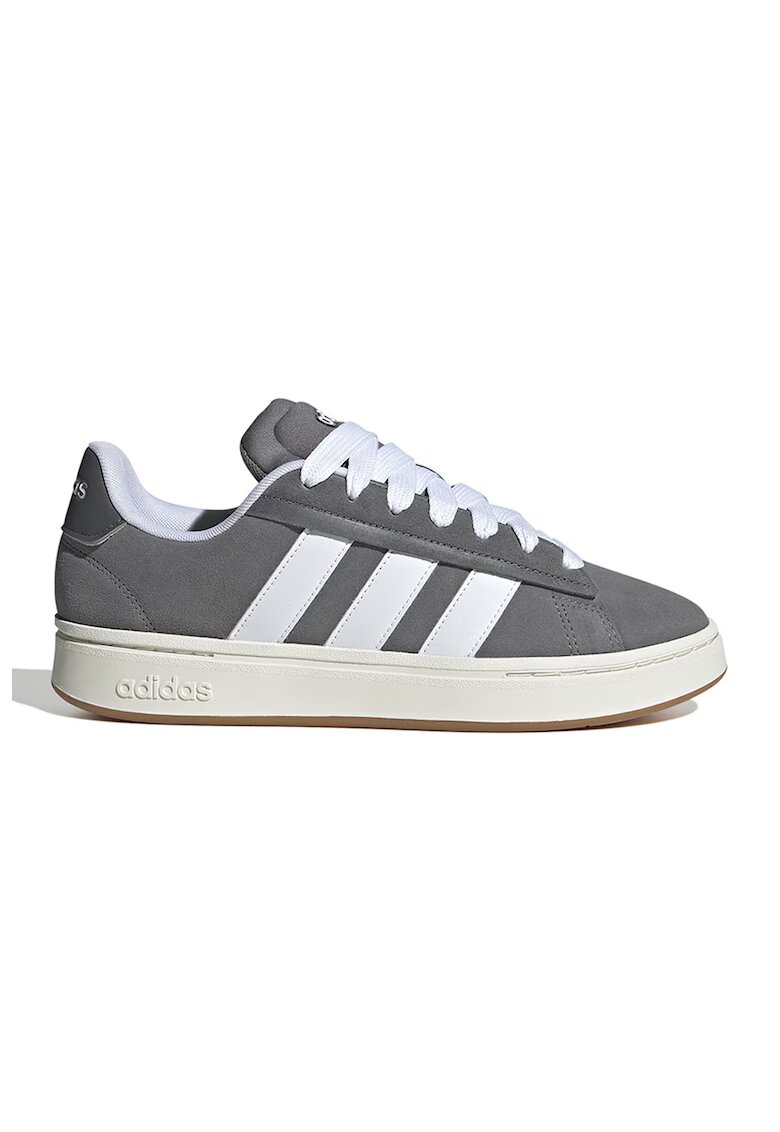 adidas Sportswear Спортни обувки Grand Court Alpha от велур - Бял/Сиво-кафяв
