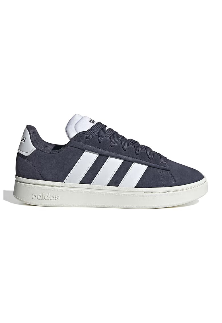 adidas Sportswear Спортни обувки Grand Court Alpha от велур - Бял/Ултрамарин синьо
