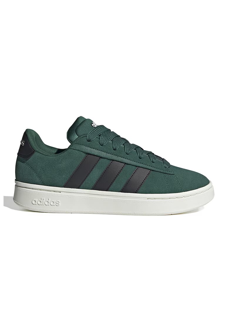 adidas Sportswear Спортни обувки Grand Court Alpha от велур - Черен/Тъмнозелен