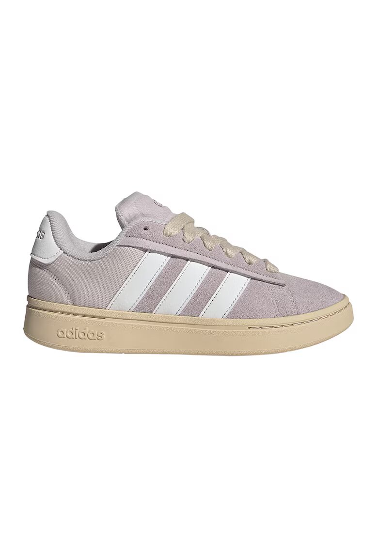 adidas Sportswear Спортни обувки Grand Court Alpha от велур и кожа - Бял/Светло сив