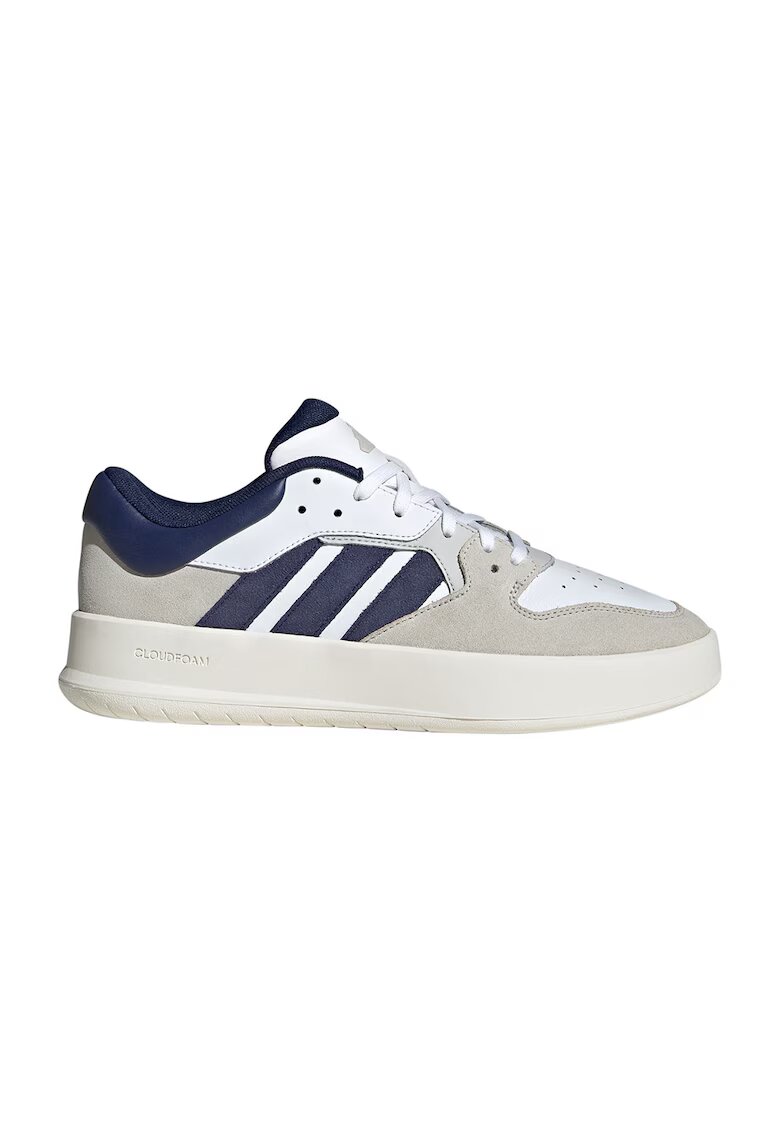 adidas Sportswear Спортни обувки от кожа Court 24 с велур - Прашно синьо/Мръснобял/Светло бежово