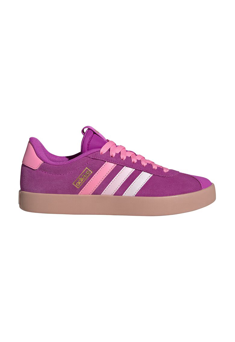 adidas Sportswear Спортни обувки VL Court 3.0 от кожа и велур - Пастелнорозов/Фанданго розово/Карамел