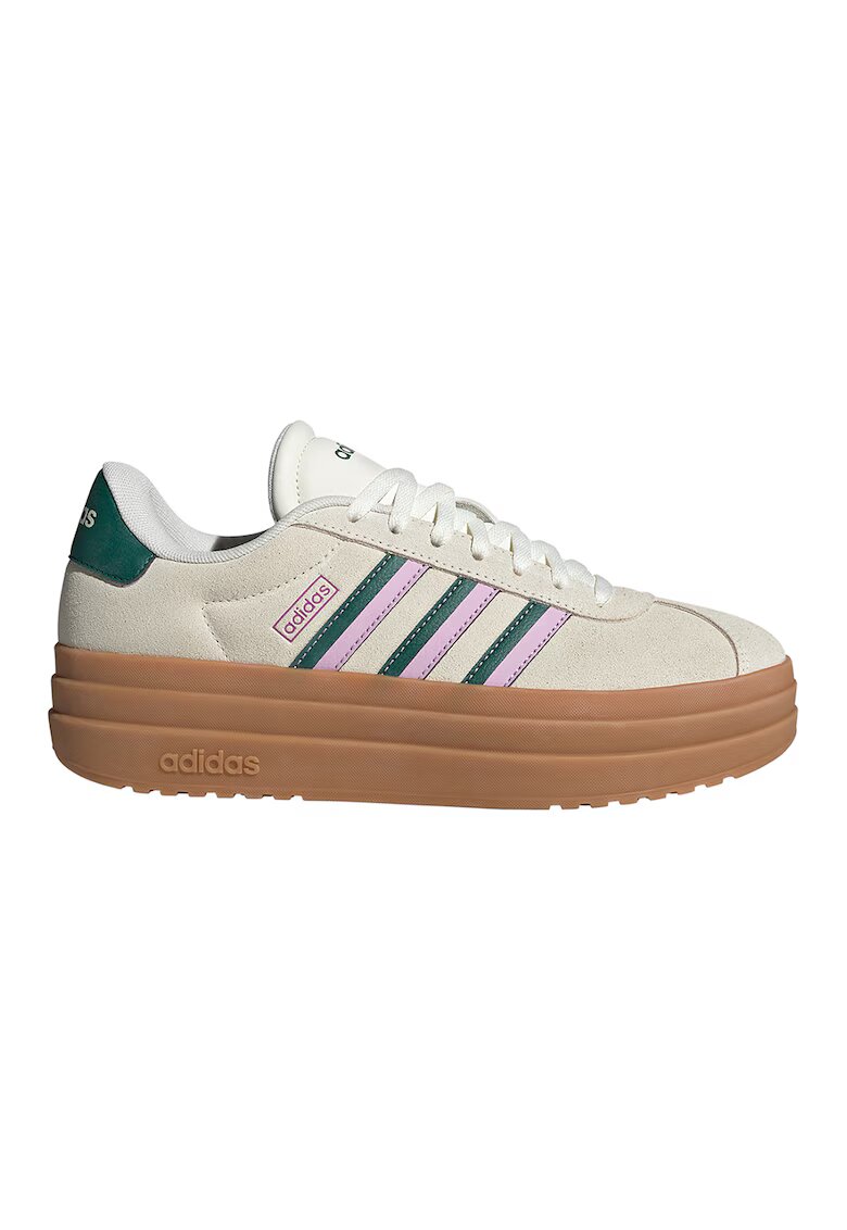 adidas Sportswear Спортни обувки VL Court Bold с равна платформа - Лилав/Тъмнозелен/Мръснобял